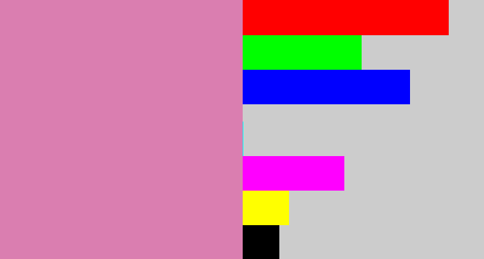 Hex color #da7eb0 - dull pink