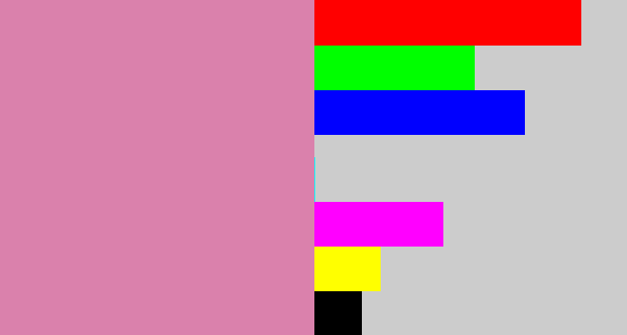 Hex color #da81ac - dull pink