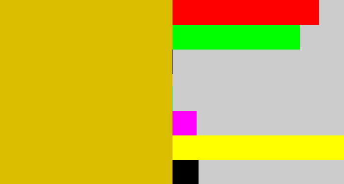 Hex color #dabc01 - ugly yellow