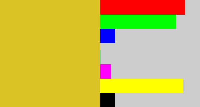 Hex color #dac225 - piss yellow