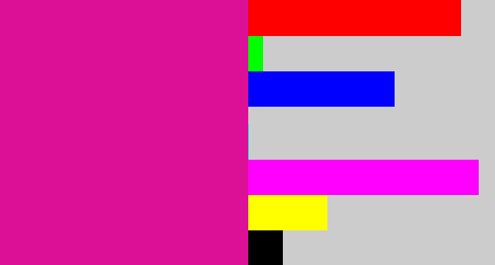 Hex color #db1096 - neon pink