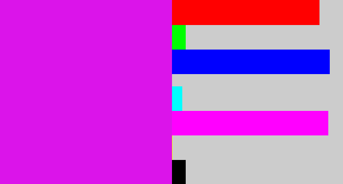 Hex color #db14ea - purple/pink