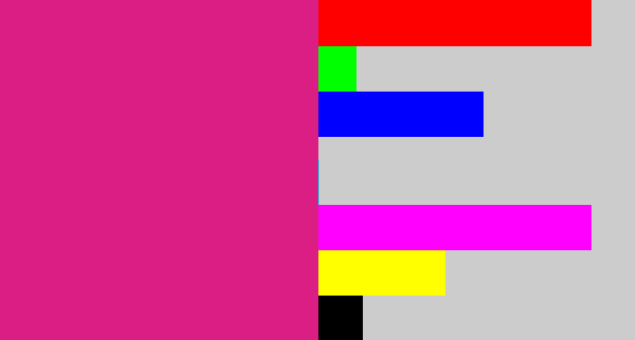 Hex color #db1e84 - cerise