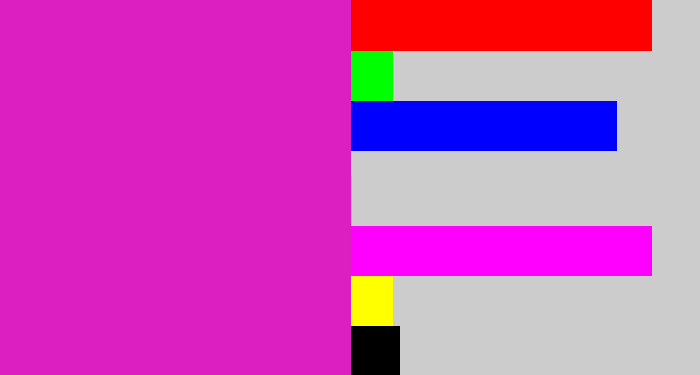 Hex color #db1fc1 - purple/pink
