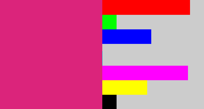 Hex color #db247b - darkish pink