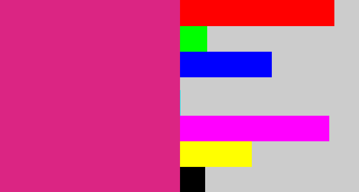Hex color #db2583 - darkish pink