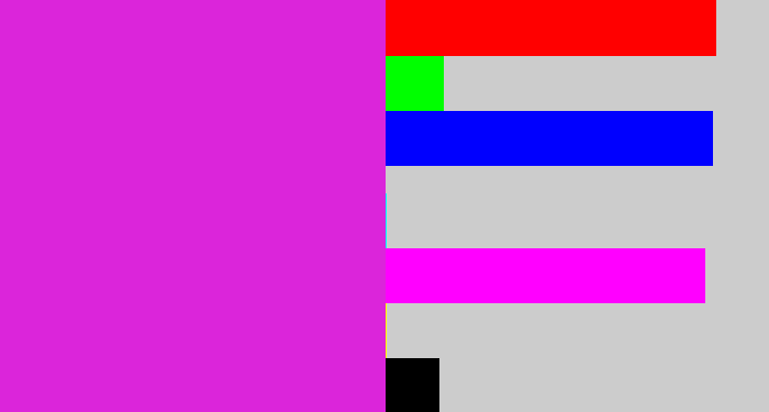 Hex color #db25da - purple/pink