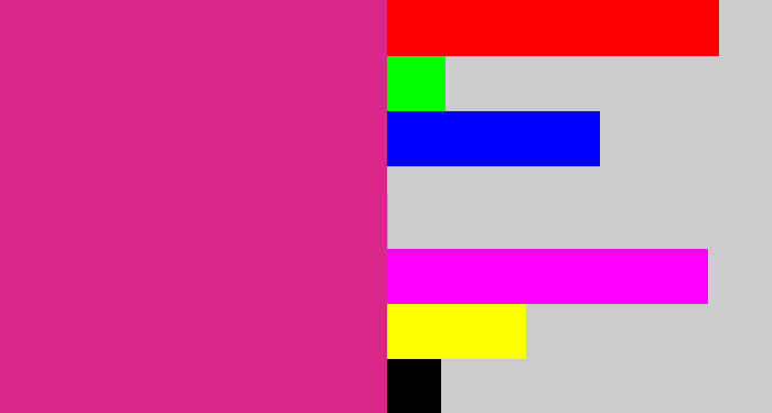 Hex color #db268c - darkish pink