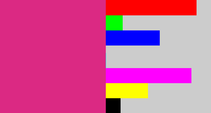 Hex color #db2983 - darkish pink