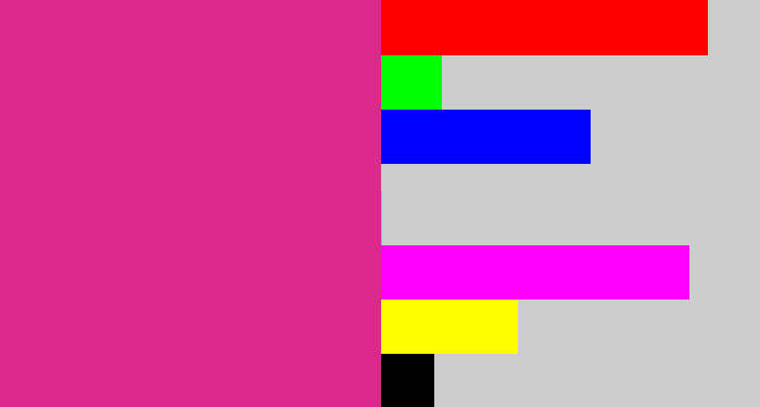 Hex color #db298c - darkish pink