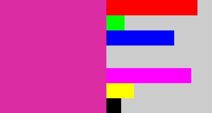 Hex color #db2ca3 - purpley pink