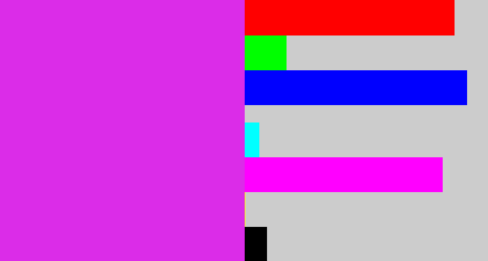 Hex color #db2ce8 - purple/pink