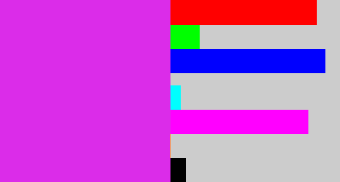 Hex color #db2ce9 - purple/pink