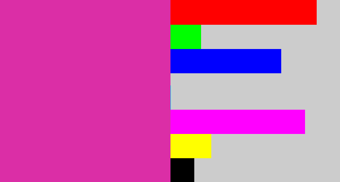 Hex color #db2ea6 - purpley pink