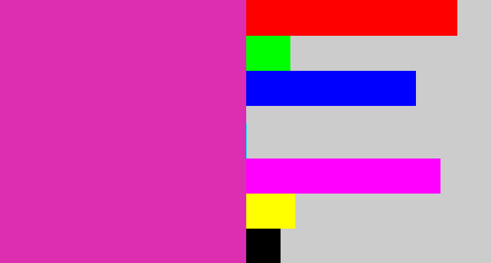Hex color #db2eb0 - purpley pink