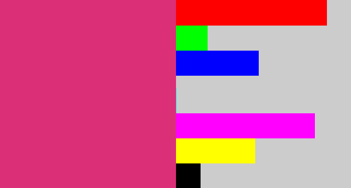 Hex color #db2f78 - darkish pink