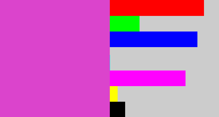 Hex color #db44cc - purpleish pink