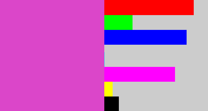 Hex color #db46c9 - purpleish pink