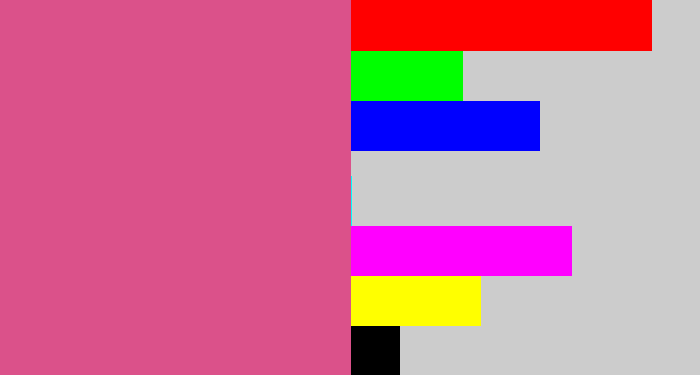 Hex color #db518a - darkish pink