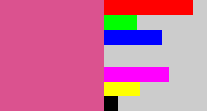 Hex color #db528f - darkish pink