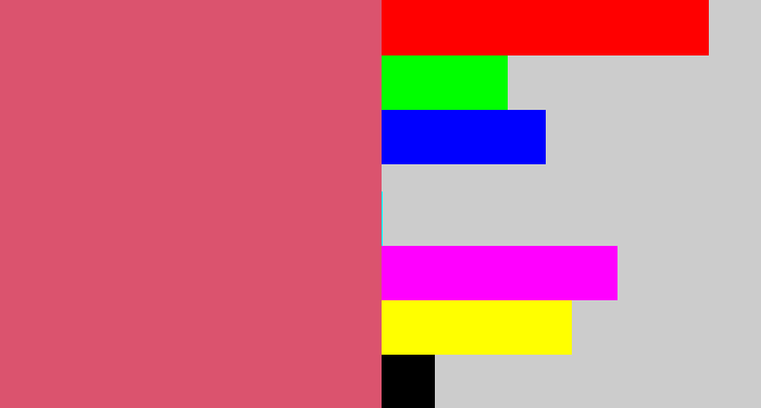 Hex color #db536e - darkish pink