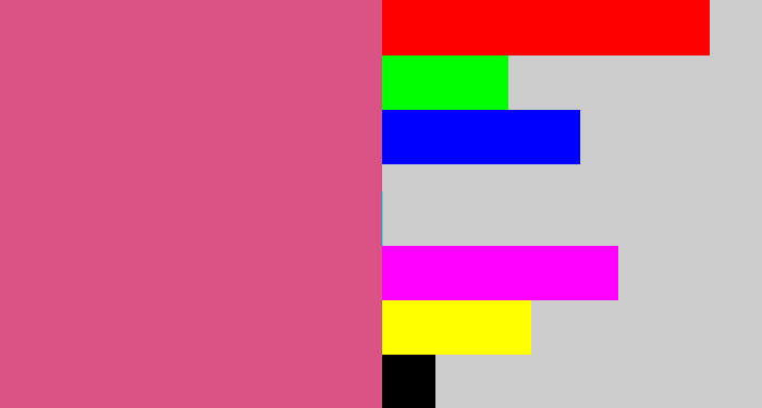 Hex color #db5385 - darkish pink