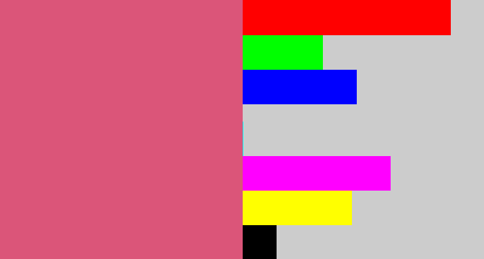 Hex color #db5579 - darkish pink