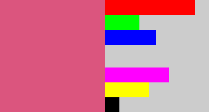 Hex color #db557e - darkish pink
