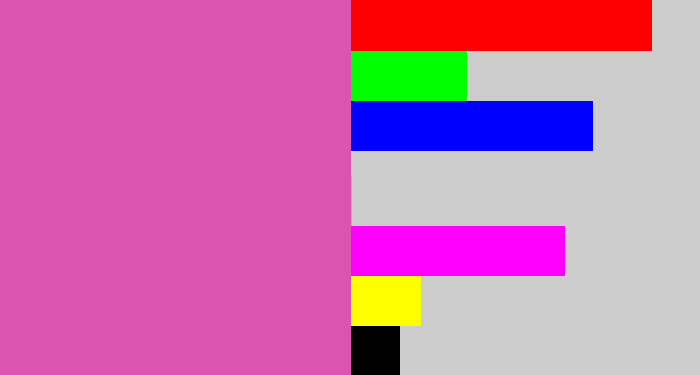 Hex color #db55af - purplish pink