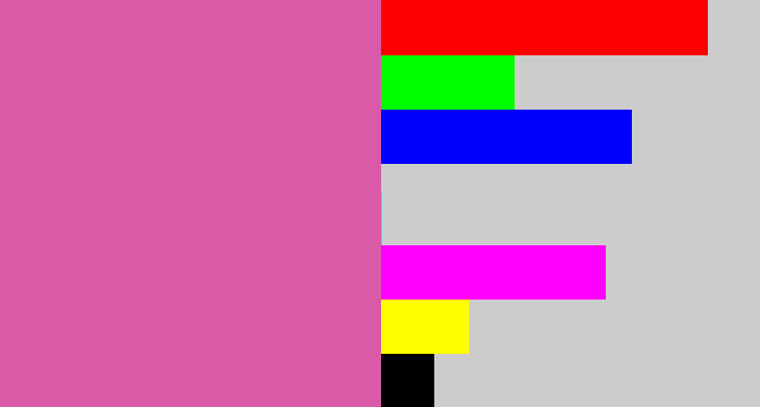 Hex color #db5aa8 - pale magenta