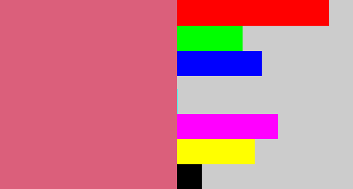 Hex color #db5f7b - pinkish