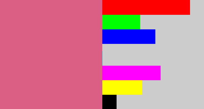 Hex color #db5f85 - pinkish