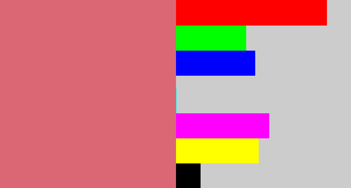 Hex color #db6774 - pinkish