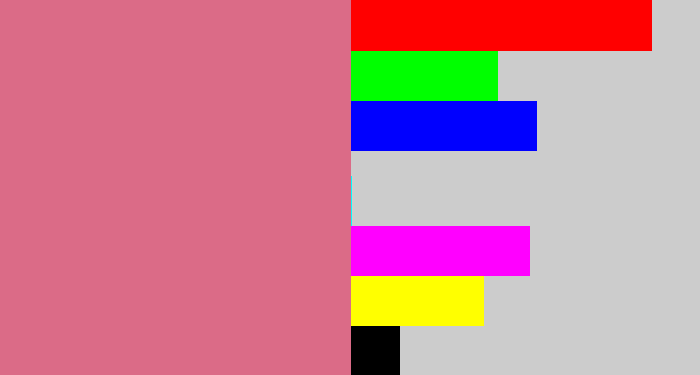 Hex color #db6b87 - pinkish