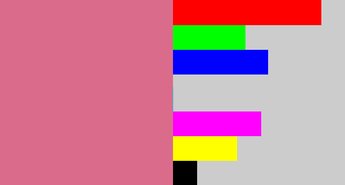 Hex color #db6b8b - pinkish