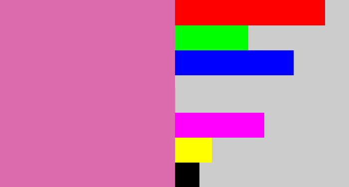 Hex color #db6bad - pale magenta