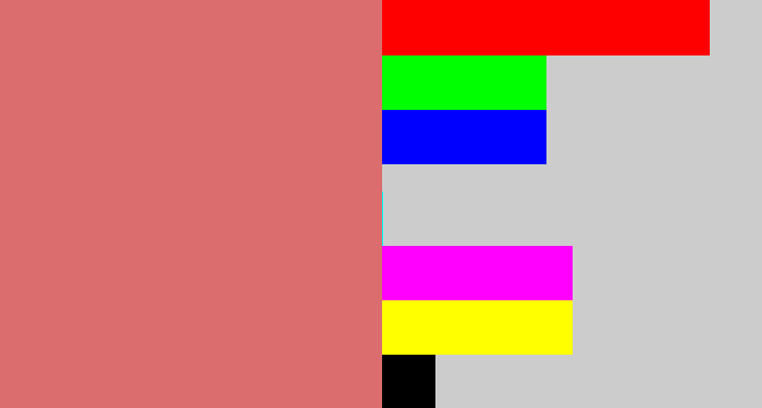 Hex color #db6d6e - pinkish