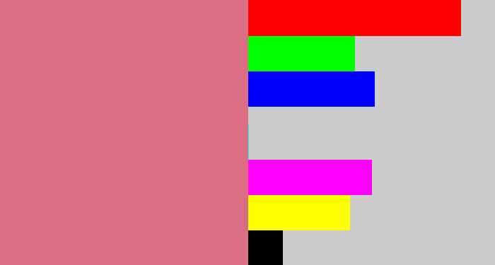 Hex color #db6e82 - pinkish