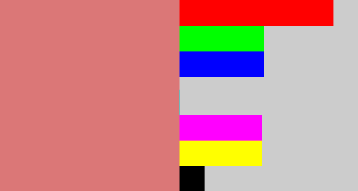 Hex color #db7777 - pinkish