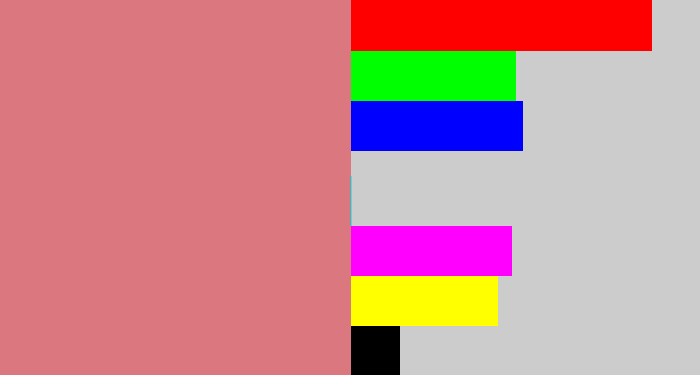 Hex color #db777e - pinkish