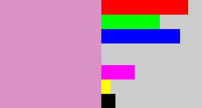 Hex color #db93c7 - lavender pink