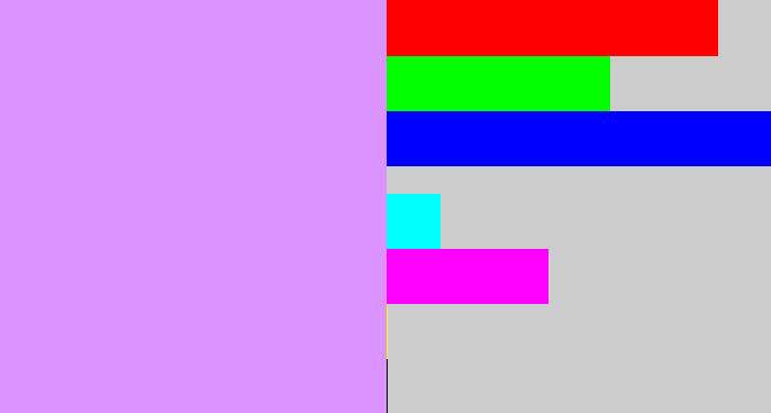 Hex color #db94ff - lilac