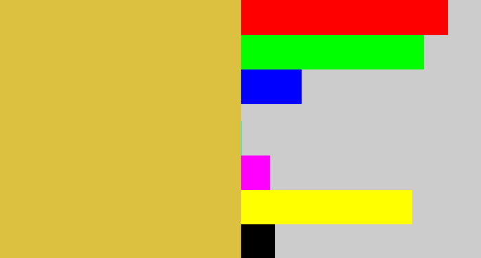 Hex color #dbc13f - macaroni and cheese