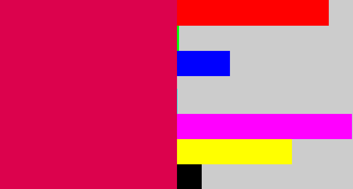 Hex color #dc024d - ruby