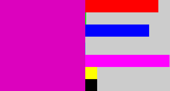 Hex color #dc02be - hot magenta