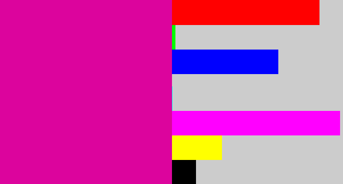 Hex color #dc049d - neon pink