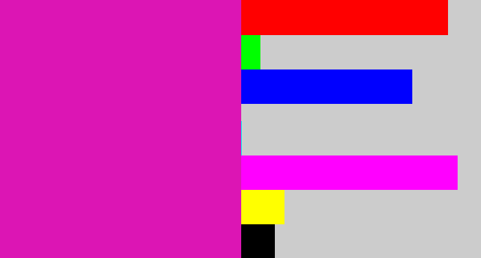 Hex color #dc15b4 - hot magenta