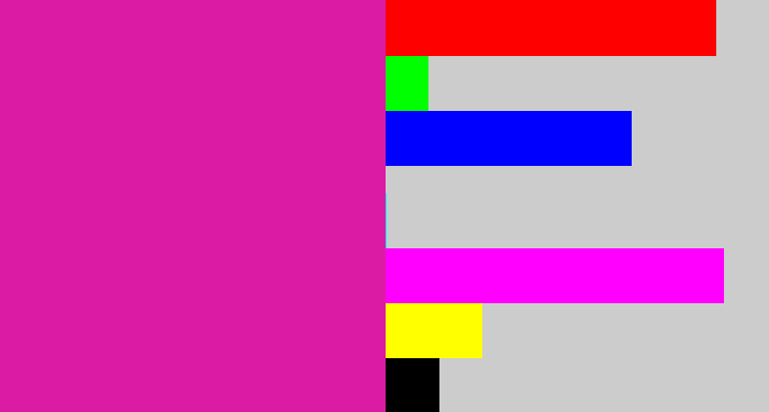 Hex color #dc1ba4 - shocking pink