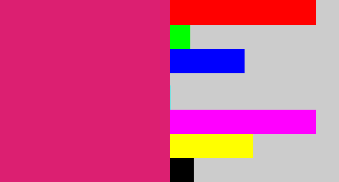 Hex color #dc1f71 - cerise