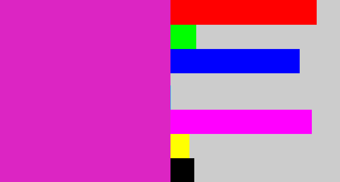 Hex color #dc25c3 - purple/pink